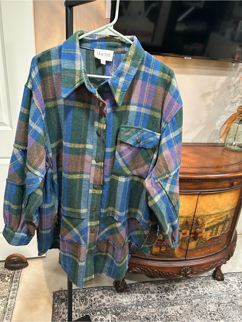 Oli & Hali Plaid Shacket L